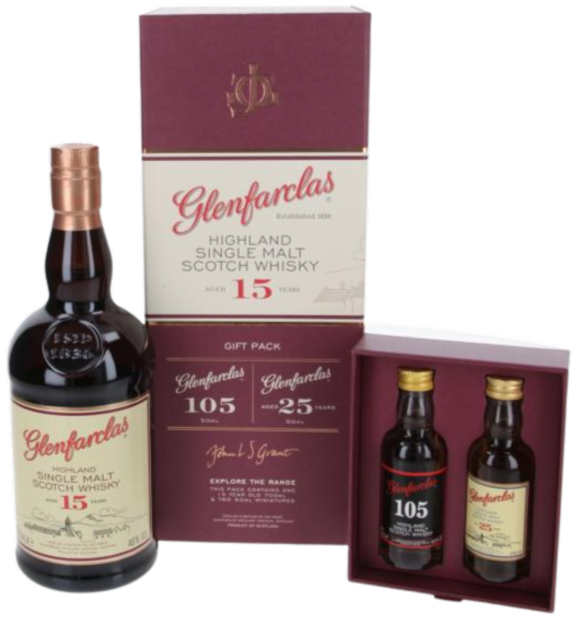Glenfarclas 15yrs + 2 mini's