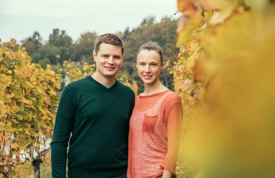 Eigenaren en wijnmakers Johannes en Martina Gross
